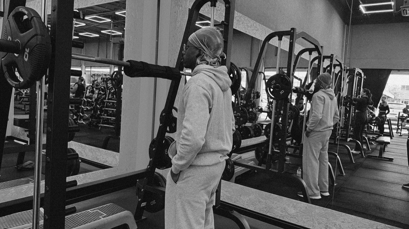 Ernso Azor training at the gym